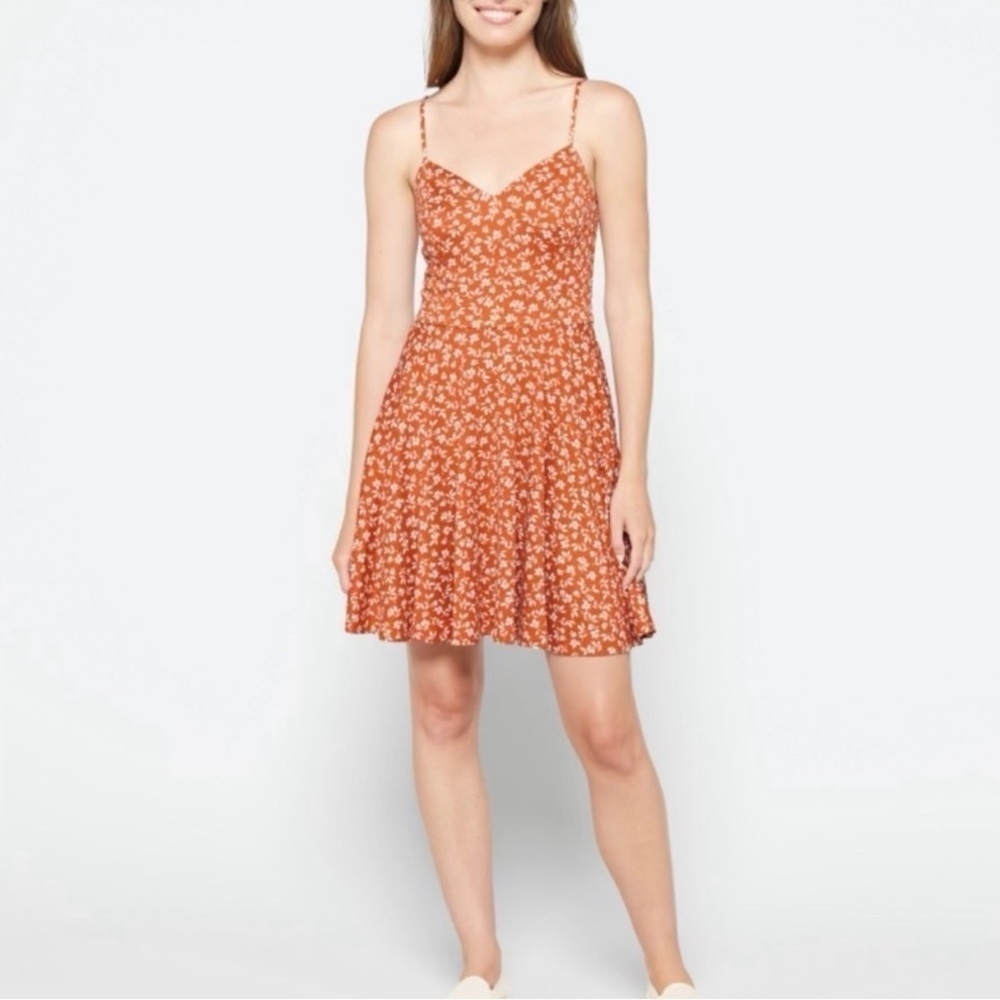 The General Good Floral Brown & Cream Dress Women’s Large NEW